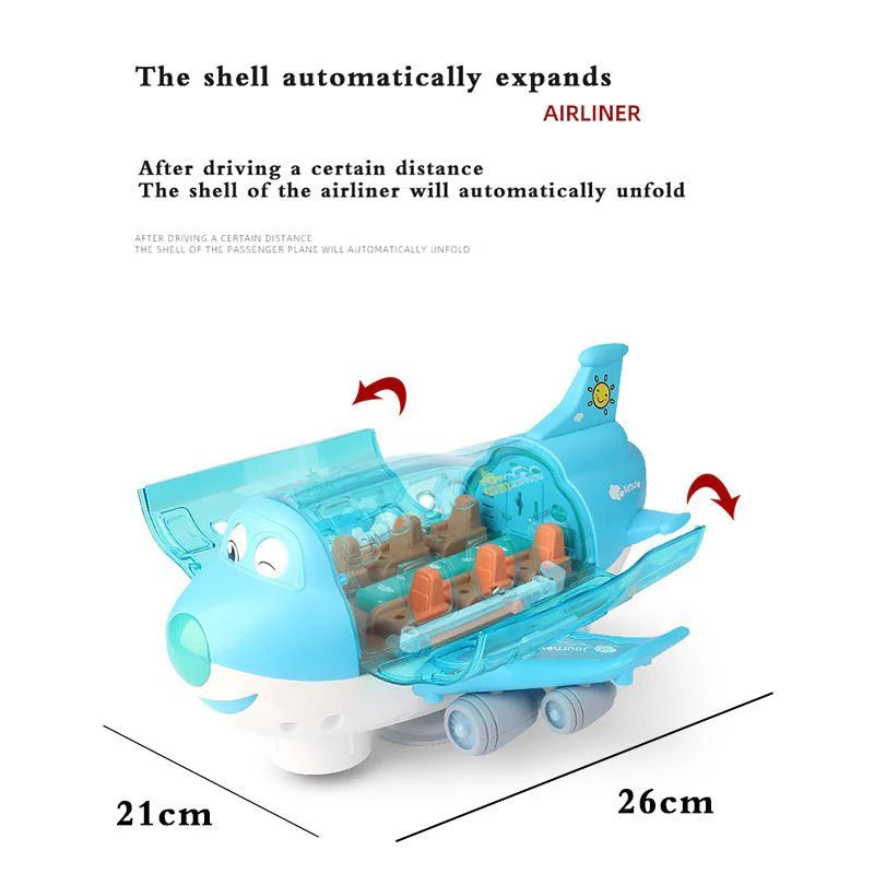 Simulation Model 360 Rotating Music Light Children's Toy Airplane
